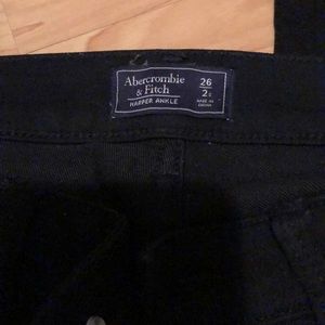 A&F black skinny ankle jeans